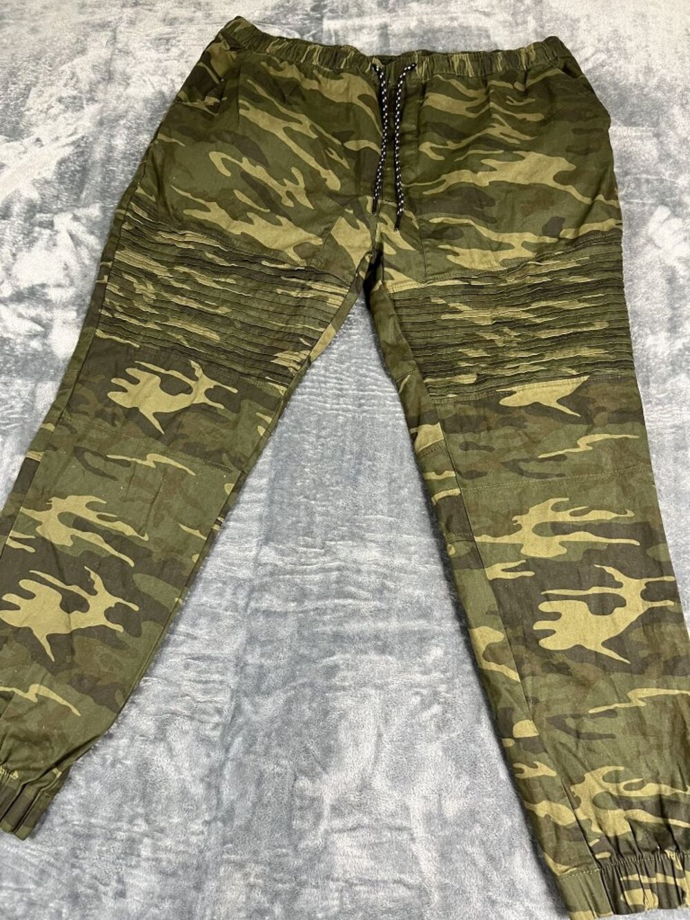 Mens Steves Jeans Camo Jogger Pants 4X Cotton Blend Elastic Waist